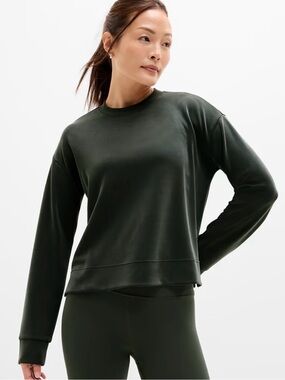 Athleta Seasoft Crewneck Sweatshirt / green Size M